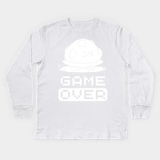 Game Over Design (white print) Kids Long Sleeve T-Shirt